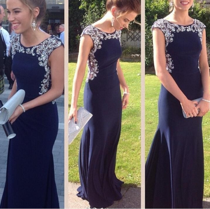 Gorgeous Floor-length Natural Zipper Sheath/Column Prom Dresses main image 0